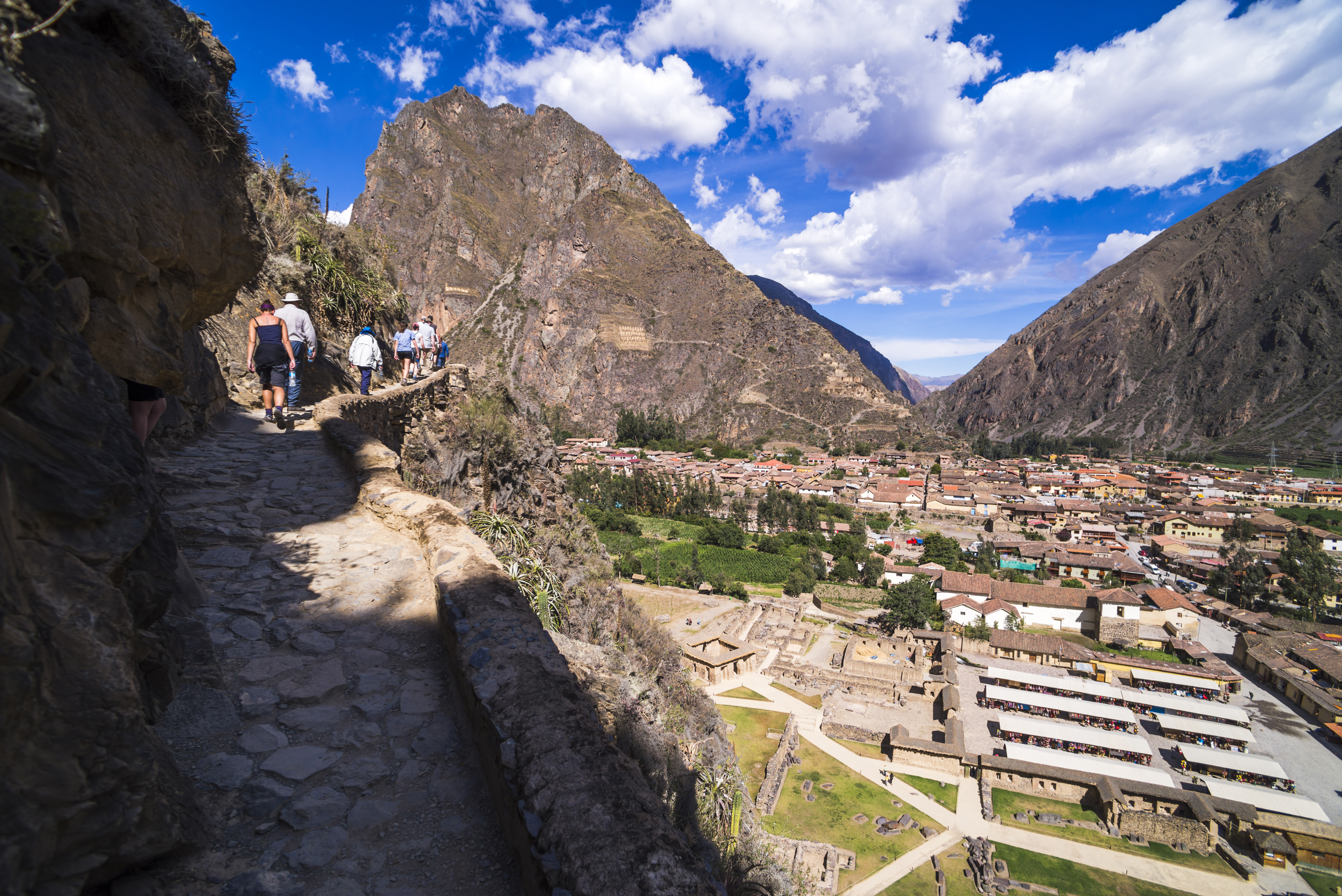 Inca Ruins of Ollantaytambo, Sacred Valley of the Incas (Urubamba Valley), near Cusco, Peru, South A