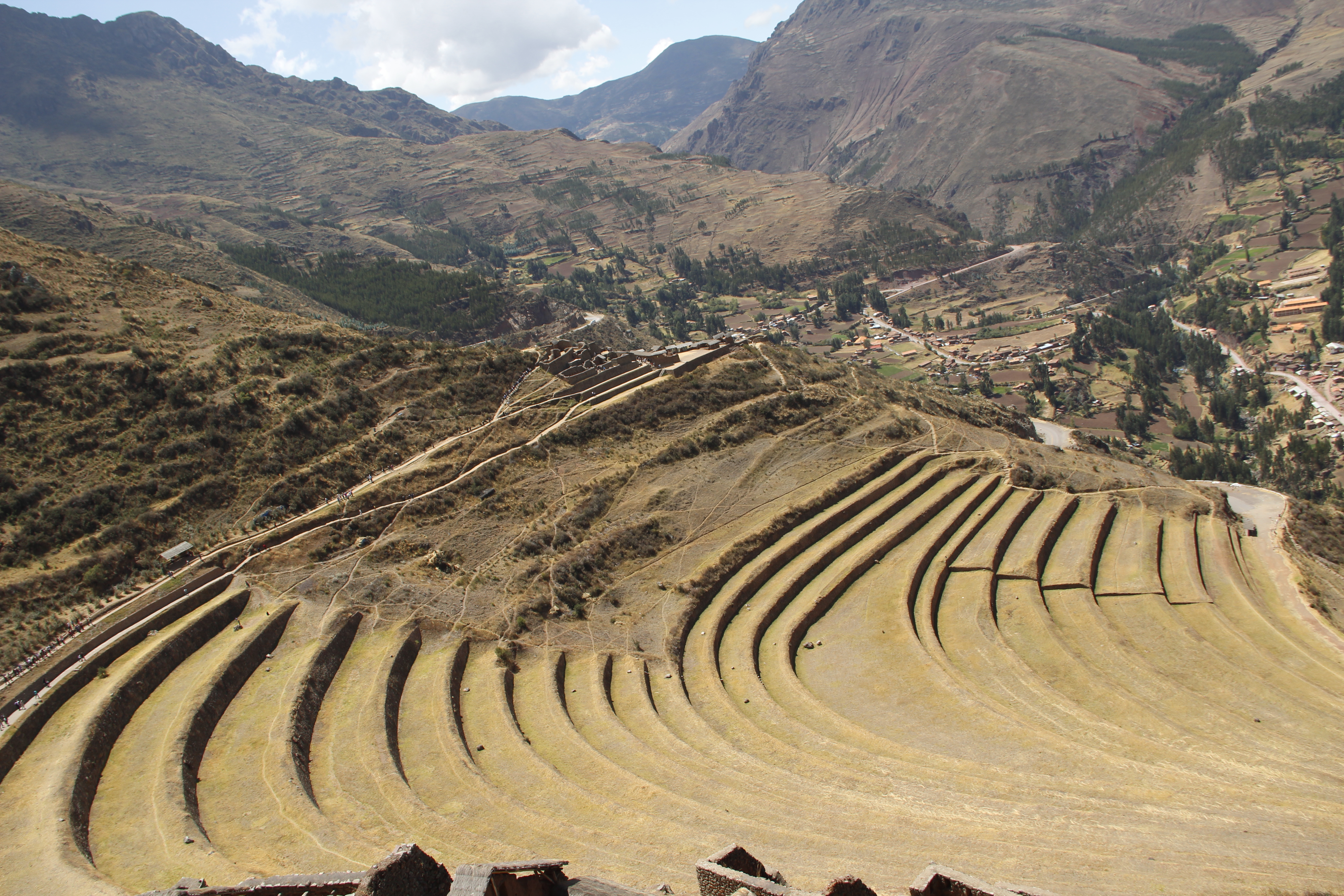Beautiful terraces in the Sacred Valley of Cusco. Peru