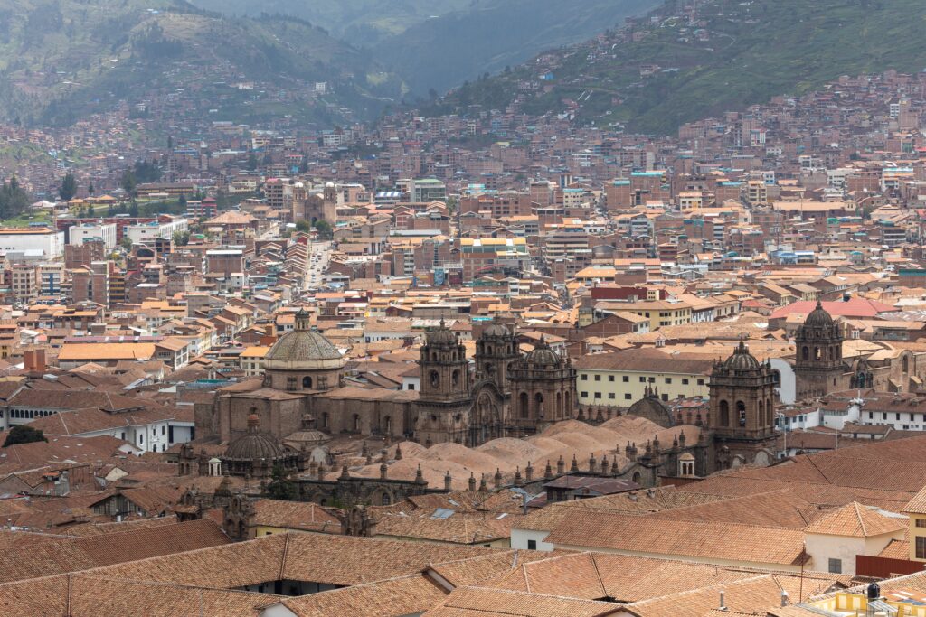 The main cathedral in the heart of Historic Cusco, Peru
