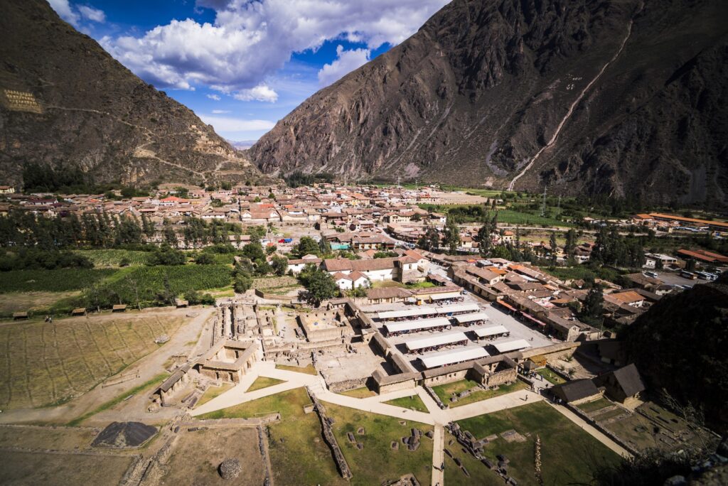 Inca Ruins of Ollantaytambo, Sacred Valley of the Incas (Urubamba Valley), near Cusco, Peru, South A