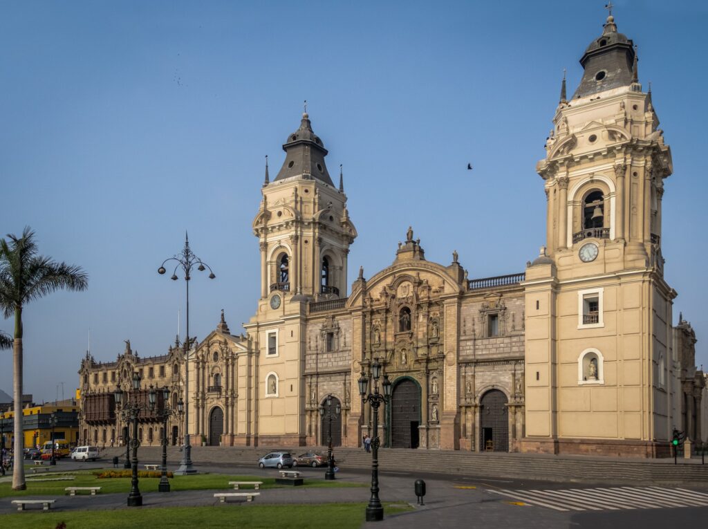 The Basilica Cathedral of Lima at Plaza Mayor - Lima, Peru